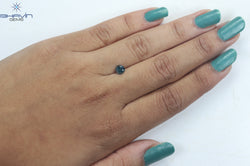 0.55 CT Round Diamond Natural Diamond Blue Color I3 Clarity (5.04 MM)