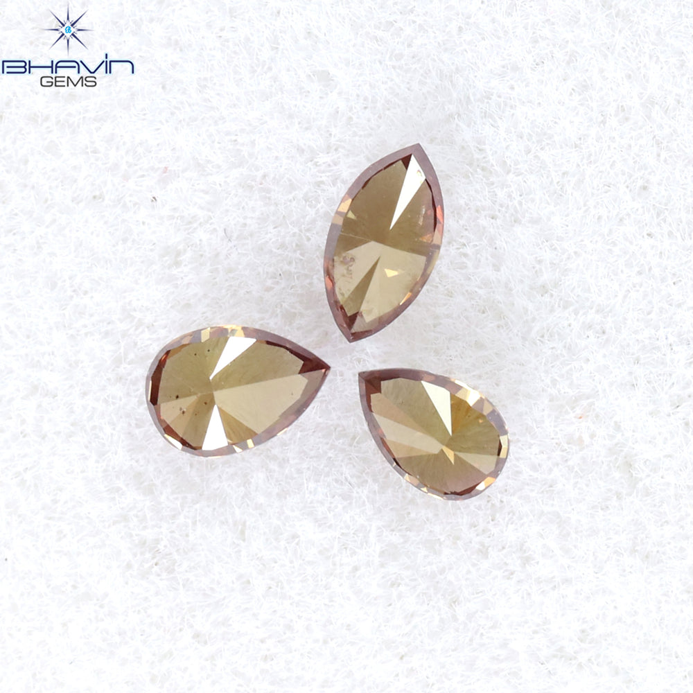 0.20 CT/3 Pcs Mix Shape Natural Diamond Pink Color VS2 Clarity (3.63 MM)