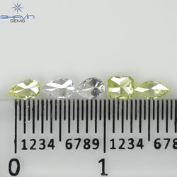 0.40 CT/5 Pcs Mix Shape Natural Diamond Pink-Yellow Color VS-SI Clarity (4.05 MM)