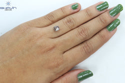 1.07 CT Cushion Shape Natural Diamond Pink Color I3 Clarity (6.46 MM)