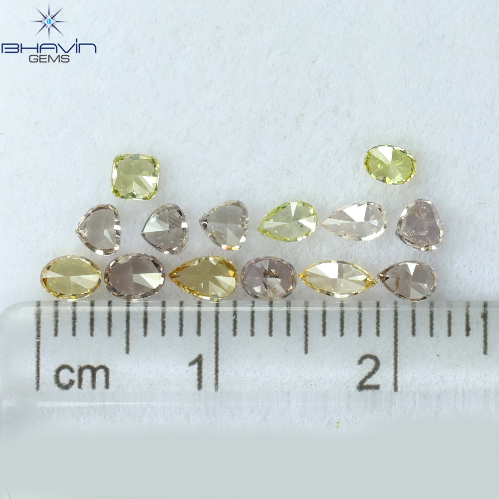 1.40 CT/14 Pcs Mix Shape Natural Diamond Mix Color SI Clarity (4.55 MM)