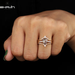 Pear Diamond Salt And Pepper Diamond Natural Diamond Ring Gold Ring Engagement Ring