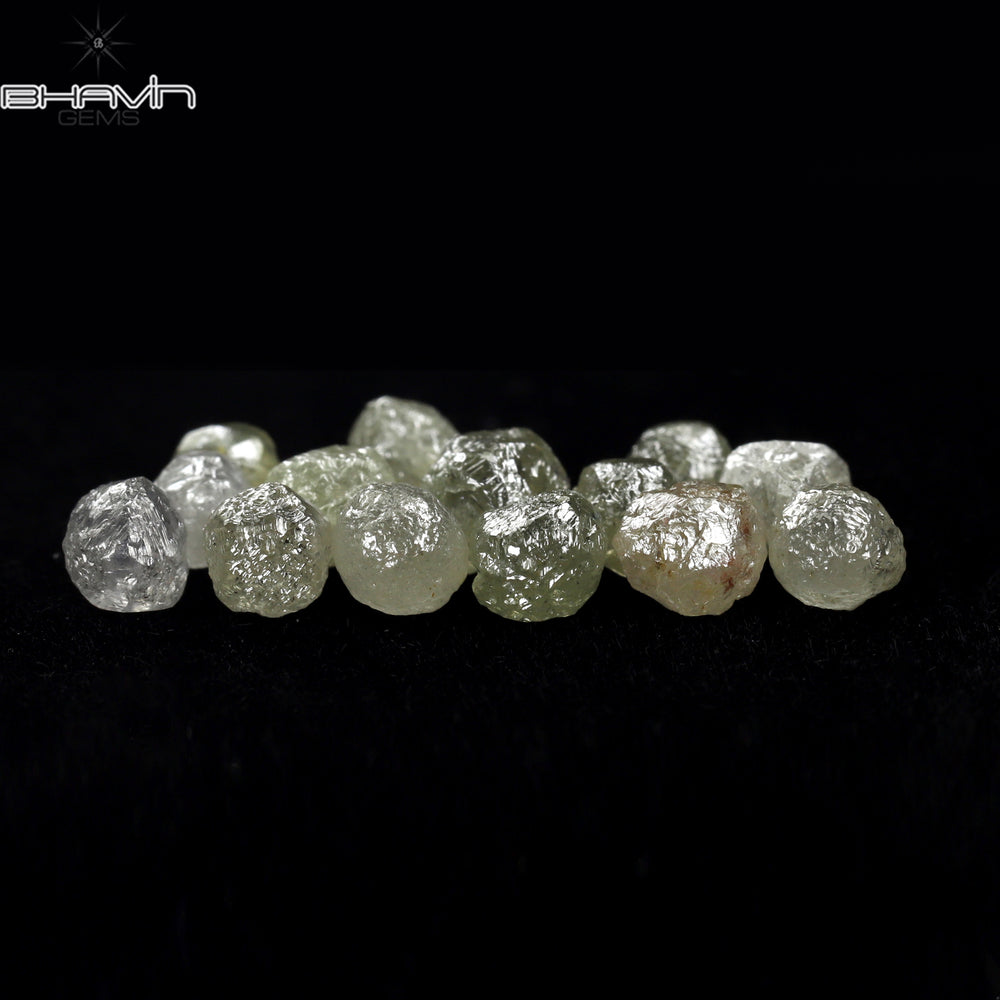 5.93 CT/14 PCS Rough Shape White Color Natural Diamond I3 Clarity (4.43 MM)