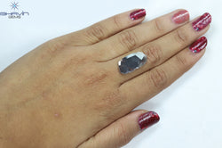 4.21 CT Slice Shape Natural Diamond Brown Gray Color I3 Clarity (21.70 MM)