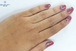 0.29 CT Pear Shape Natural Diamond Yellow Color VS1 Clarity (5.18 MM)