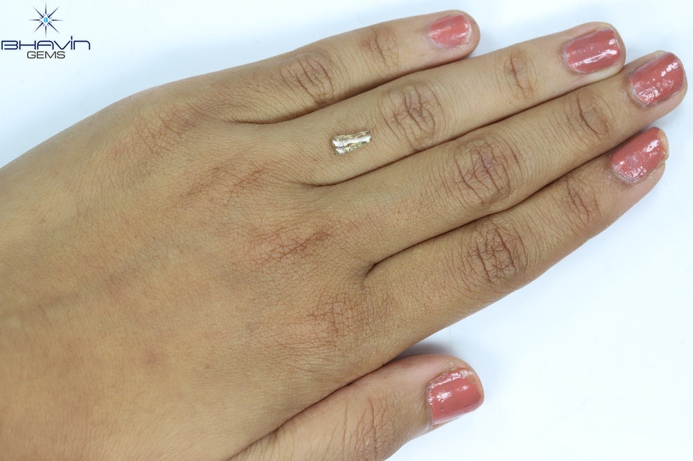 0.77 CT Rough Shape Natural Diamond Brown Color SI Clarity (8.40 MM)