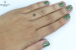 0.39 CT Oval Shape Natural Diamond Salt And Papper Color I3 Clarity (4.95 MM)