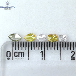 0.42 CT/5 Pcs Mix Shape Natural Diamond Mix Color VS-SI Clarity (4.25 MM)
