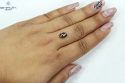 1.45 CT Oval Shape Natural Loose Diamond Brown Color I3 Clarity (9.01 MM)