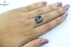 2.70 CT Slice Shape Natural Diamond Salt And Pepper Color I3 Clarity (15.64 MM)