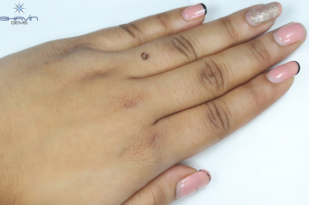 0.15 CT Heart Shape Enhanced Pink Color Natural Loose Diamond SI1 Clarity (3.55 MM)