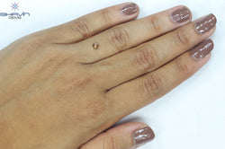 0.22 CT Heart Shape Enhanced Pink Color Natural Loose Diamond SI2 Clarity (3.42 MM)