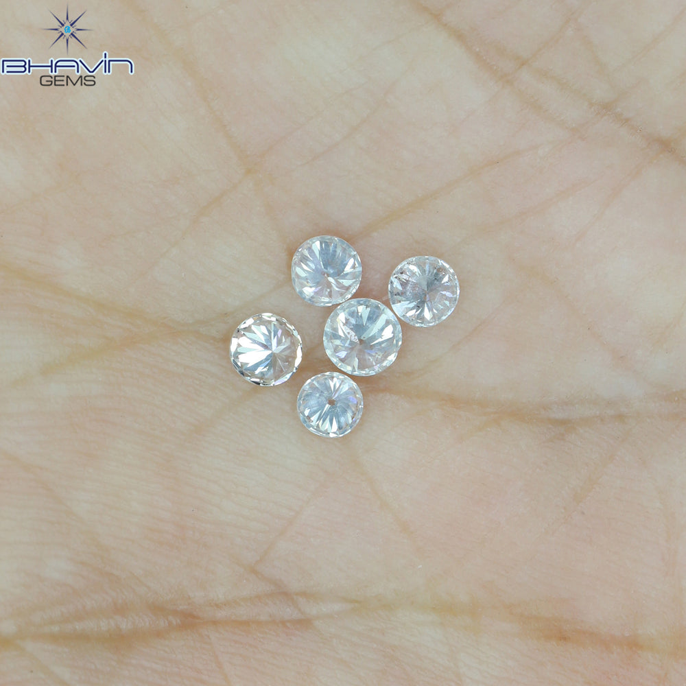0.45 CT/5 Pcs Round Shape Natural Loose Diamond White Color SI1 Clarity (2.80 MM)