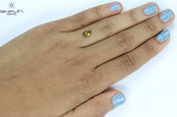 1.01 CT Oval Shape Enhanced Green Color Natural Diamond I1 Clarity (7.20 MM)