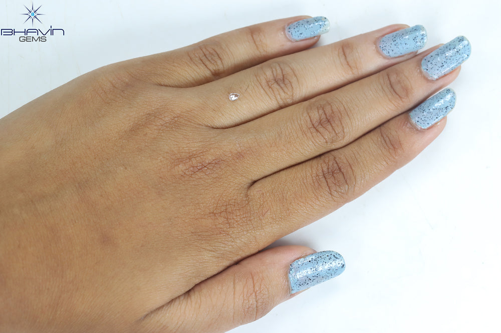 0.08 CT Pear Shape Natural Diamond Pink Color VS1 Clarity (3.45 MM)