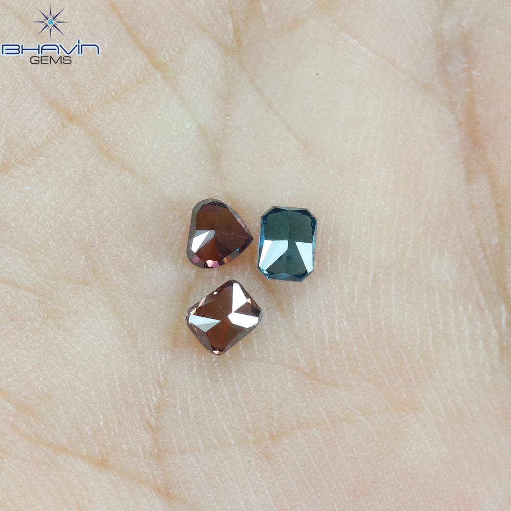 0.33 CT/3 Pcs Mix Shape Natural Diamond Mix Color SI1 Clarity (3.19 MM)