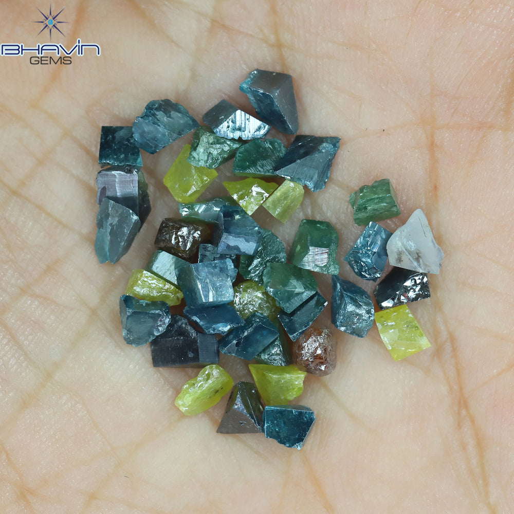 8.43 CT/40 PCS Mix Color Rough Diamond Natural loose Diamond I3 Clarity (4.87 MM)