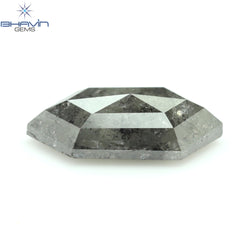 0.72 CT Hexagon Shape Natural Loose Diamond Salt And Pepper Color I3 Clarity (7.84 MM)
