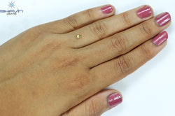 0.25 CT Pear Shape Natural Diamond Orange Color SI2 Clarity (4.98 MM)