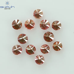 0.40 CT/12 Pcs Round Shape Natural Loose Diamond Pink Color SI Clarity (2.15 MM)