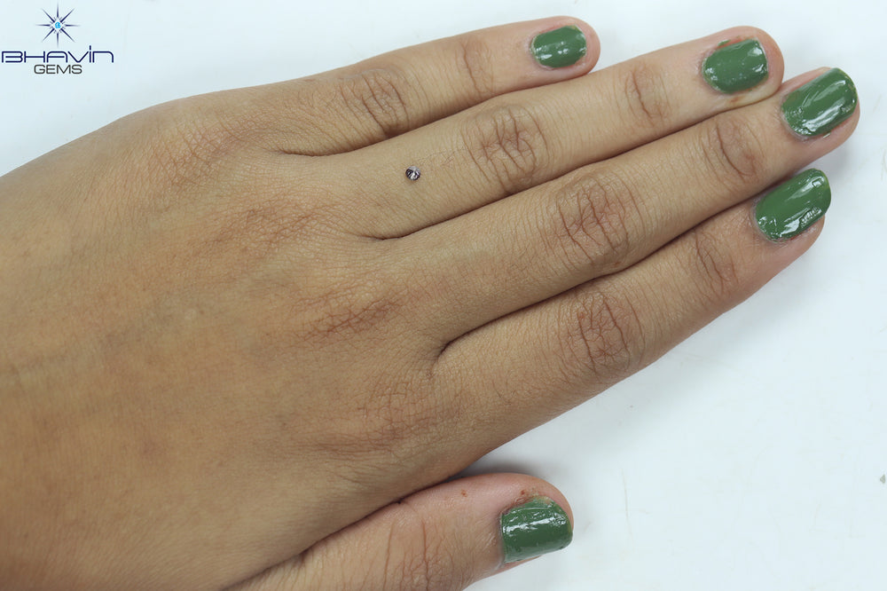 0.05 CT Round Shape Natural Diamond Pink Color I1 Clarity (2.30 MM)