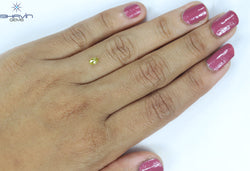 0.34 CT Oval Shape Enhanced Yellow Color Natural Diamond I3 Clarity (4.91 MM)