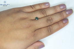 0.87 CT Round Diamond Natural Loose Diamond Green Color I3 Clarity (6.06 MM)