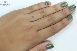 0.11 CT Round Shape Natural Diamond Pink Color I1 Clarity (3.14 MM)