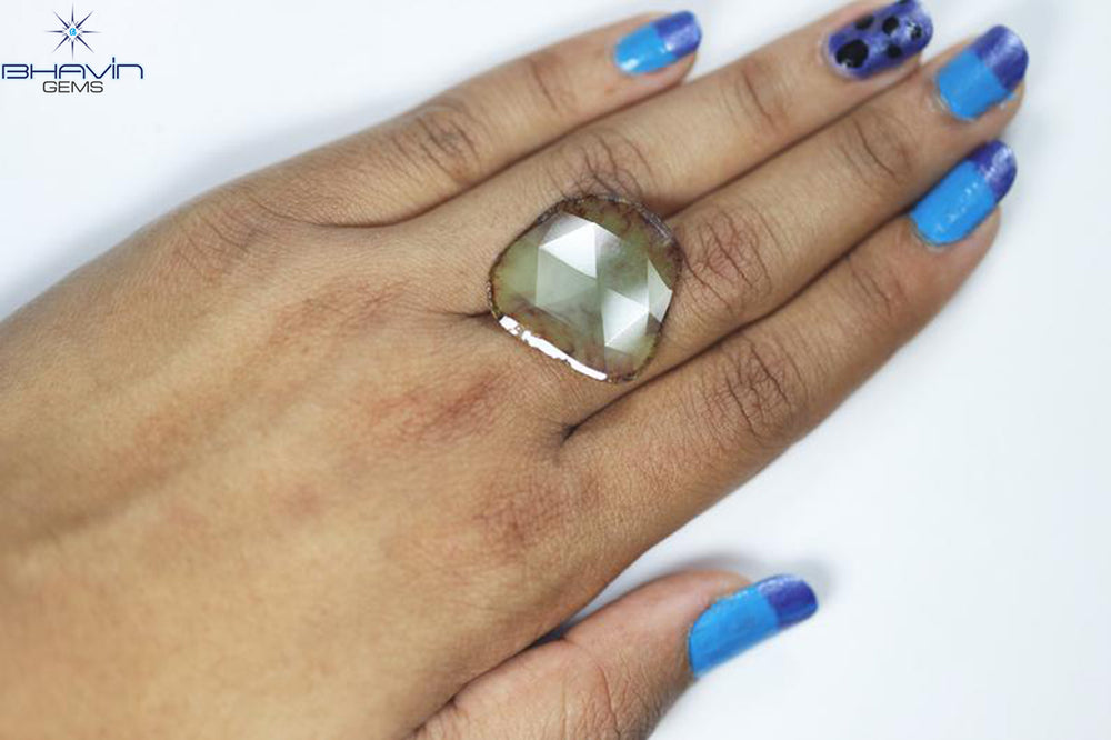 26.07 CT,2 Pcs Uncut Slice Rosecut Shape, Loose Diamond, Clarity I3