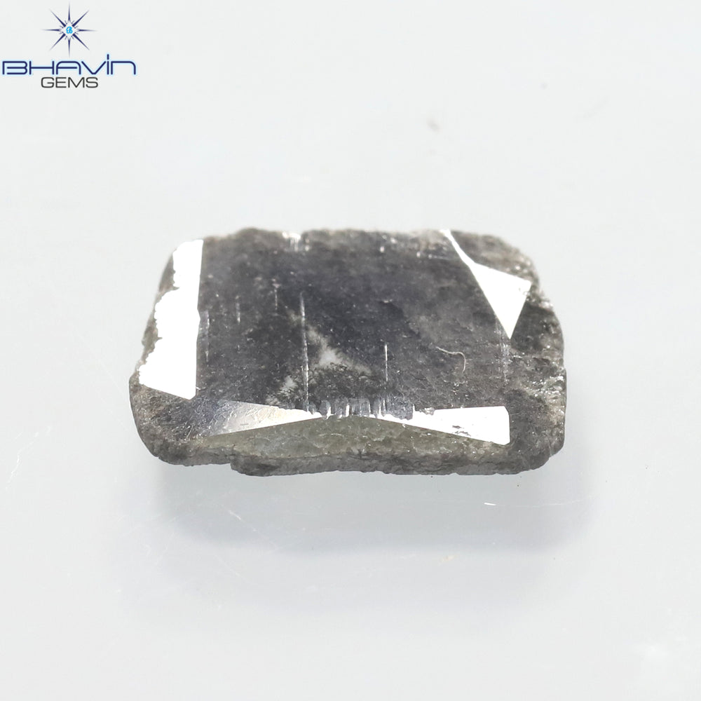 1.28 CT Slice Shape Natural Diamond Salt And Pepper Color I3 Clarity (11.68 MM)