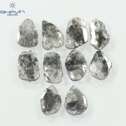 5.60 CT/10 Pcs Slice Diamond Salt And Pepper Color Clarity I3 (10.17 MM)