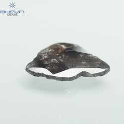 1.05 CT Slice Shape Natural Diamond Salt And Pepper Color I3 Clarity (11.60 MM)