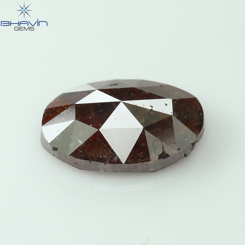 1.45 CT Oval Shape Natural Loose Diamond Brown Color I3 Clarity (9.01 MM)