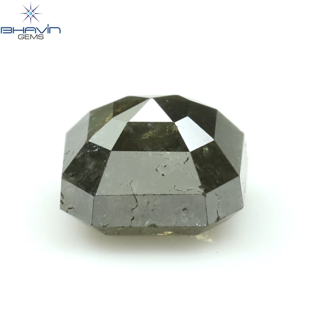 0.89 CT Asscher Shape Natural Diamond Salt And Pepper Color I3 Clarity (5.10 MM)