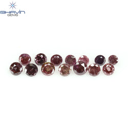 0.20 CT/14 Pcs Round Shape Natural Loose Diamond Pink Color I1 Clarity (1.50 MM)
