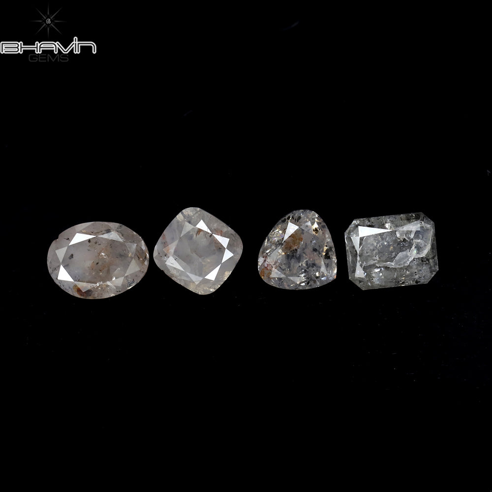 1.26 CT/4 PCS Mix Shape Natural Diamond White Color I3 Clarity (4.20 MM)