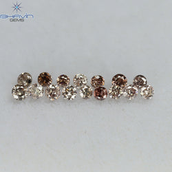 0.69 CT/48 Pcs Round Shape Natural Loose Diamond Pink (Argyle) Color SI Clarity (1.70 MM)
