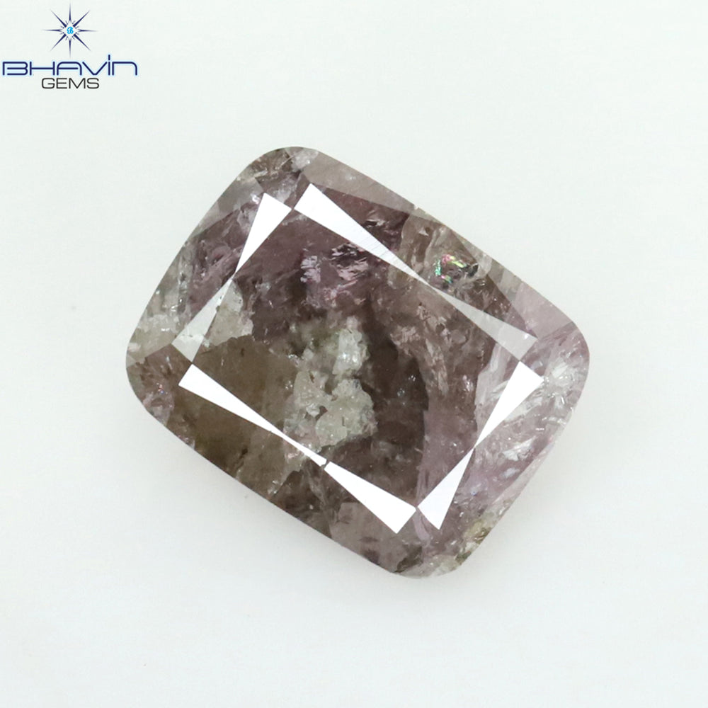 1.58 CT Cushion Diamond Pink Color Natural Loose Diamond I3 Clarity (7.70 MM)