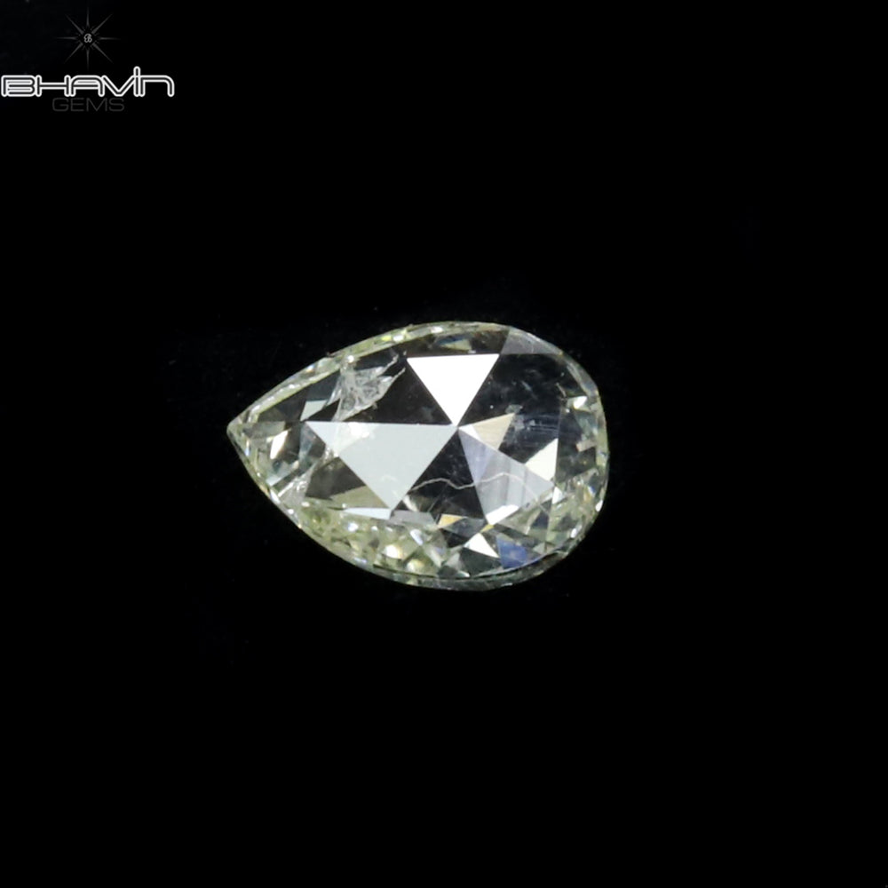 1.00 CT ペアシェイプ ナチュラル ダイヤモンド グレー グリーン カラー SI2 クラリティ (7.07 MM)