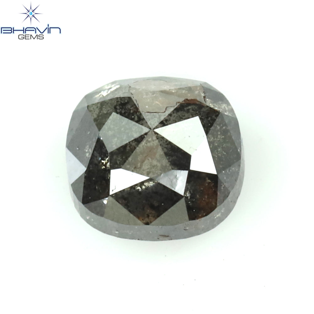 0.54 CT Cushion Shape Salt and Pepper Color Diamond Clarity I3 (4.43 MM)