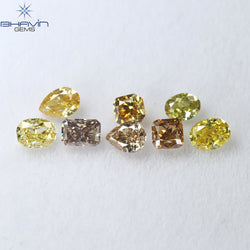 0.93 CT/8 Pcs Mix Shape Natural Diamond Mix Color VS2 Clarity (3.50 MM)