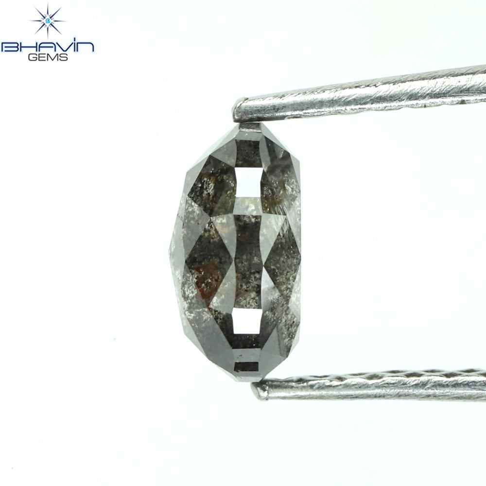 0.88 CT Oval Shape Natural Diamond Salt And Pepper Color I3 Clarity (6.28 MM)