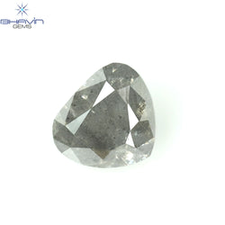 0.60 CT Heart Shape Natural Diamond Salt And pepper Color I3 Clarity (4.54 MM)