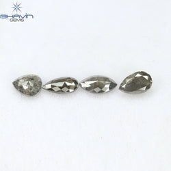 1.26 CT/4 PCS Mix Shape Natural Diamond Salt And Pepper Color I3 Clarity (6.45 MM)
