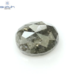 0.43 CT オーバルシェイプ ナチュラル ダイヤモンド ソルト アンド パッパー カラー I3 クラリティ (5.18 MM)