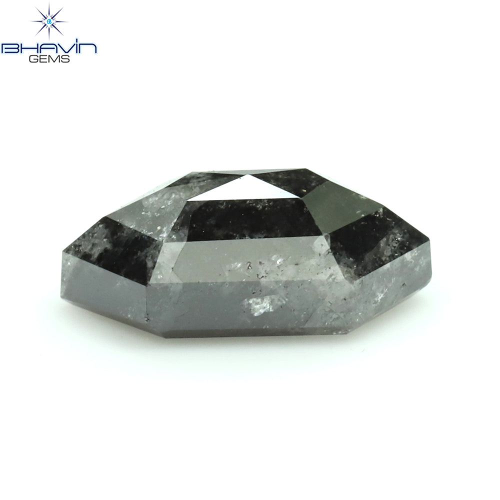 0.85 CT Hexagon Shape Natural Loose Diamond Salt And Pepper Color I3 Clarity (7.50 MM)