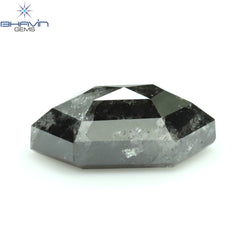 0.85 CT Hexagon Shape Natural Loose Diamond Salt And Pepper Color I3 Clarity (7.50 MM)