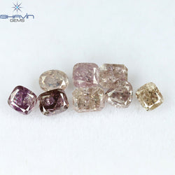 3.00 CT/8 Pcs Mix Shape Natural Diamond Pink Color I3 Clarity (4.75 MM)