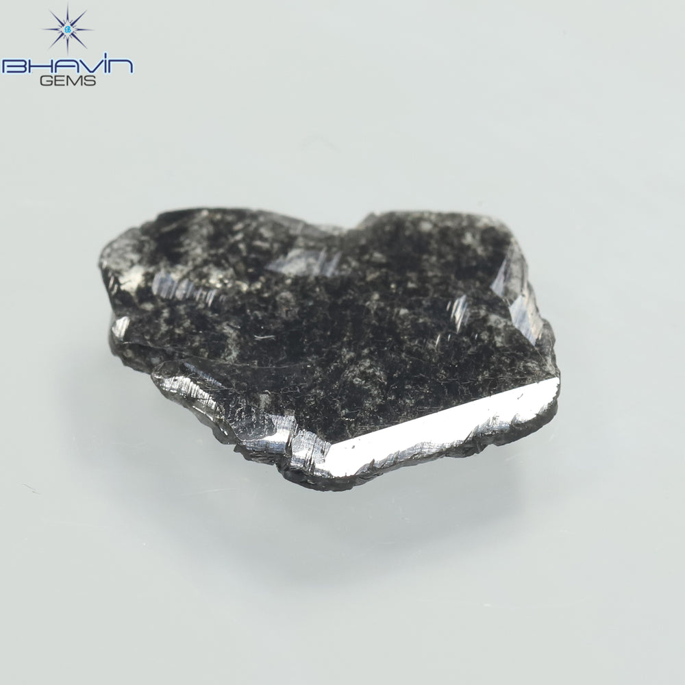 1.09 CT Slice Shape Natural Diamond Salt And Pepper Color I3 Clarity (11.82 MM)