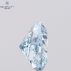 0.31 CT Heart Shape Natural Diamond Greenish Blue Color VS1 Clarity (4.40 MM)